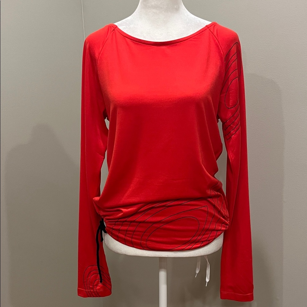 Nike Long Sleeve Dri-Fit Orange Athletic Top